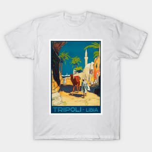 Tripoli, Libya - Vintage Travel Poster Design T-Shirt